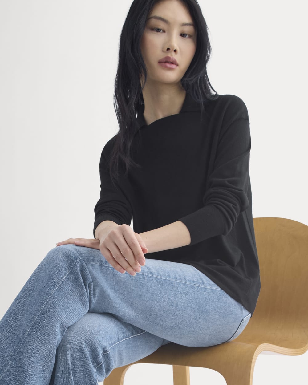 womens-oversized-polo-ultrafine-merino-black