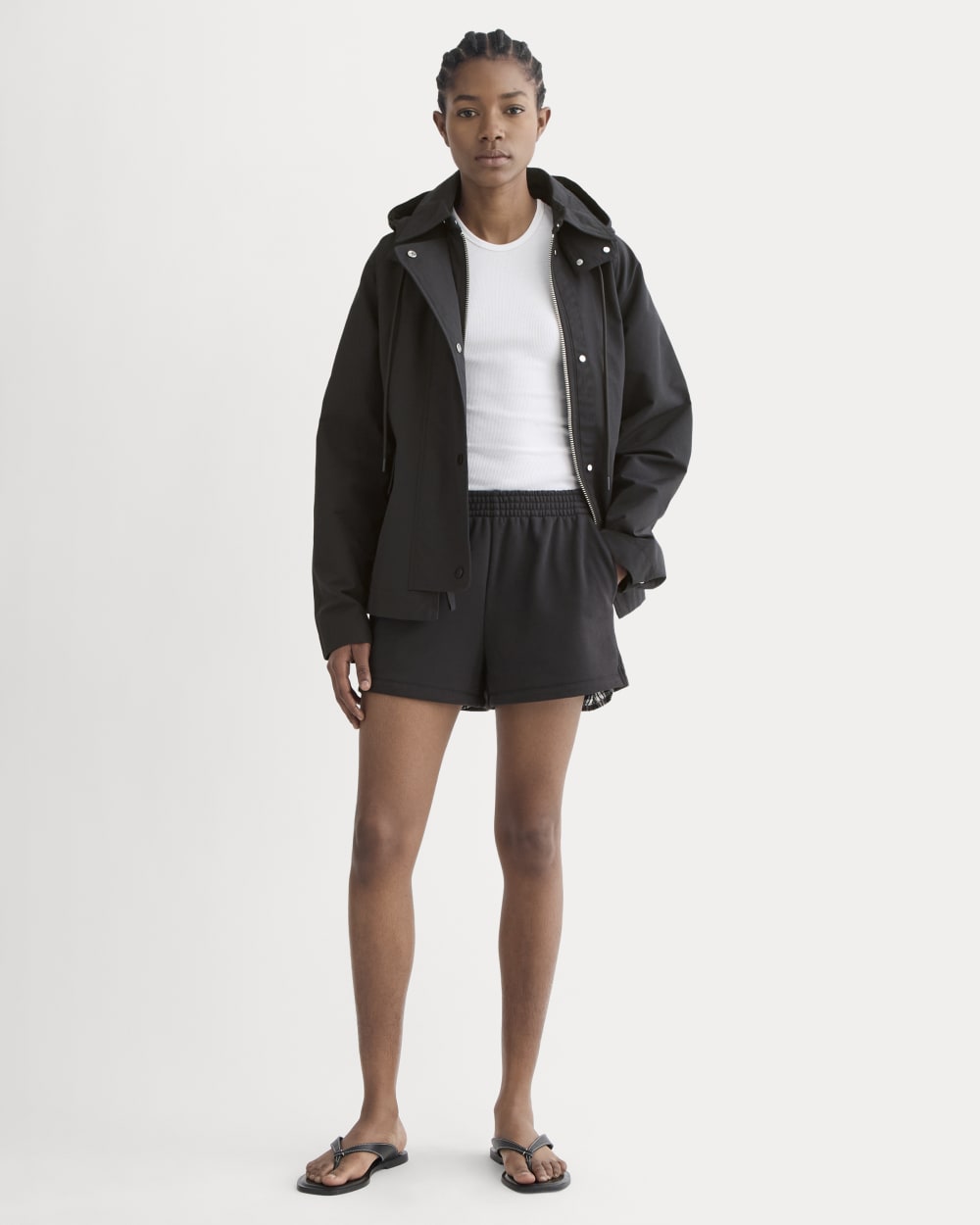 womens-off-duty-french-terry-short-black | primary
