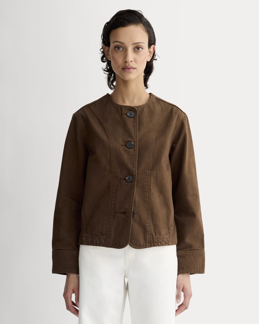 womens-denim-barrel-jacket-cocoa-brown | primary