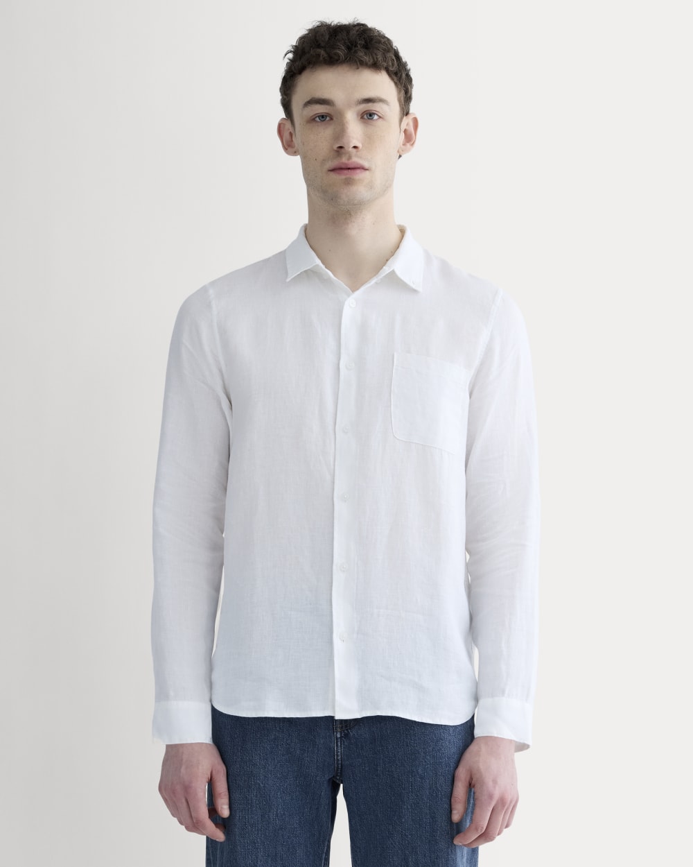 Everlane Classic Shirt, Linen, White, Size Large Everlane Classic Shirt, Linen, White, Size Large