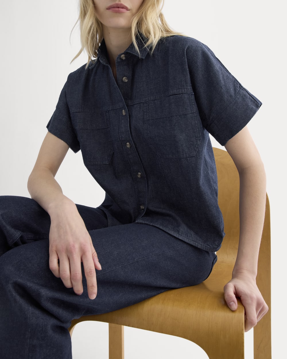 womens-cropped-boxy-denim-shirt-dark-rinse-indigo | primary