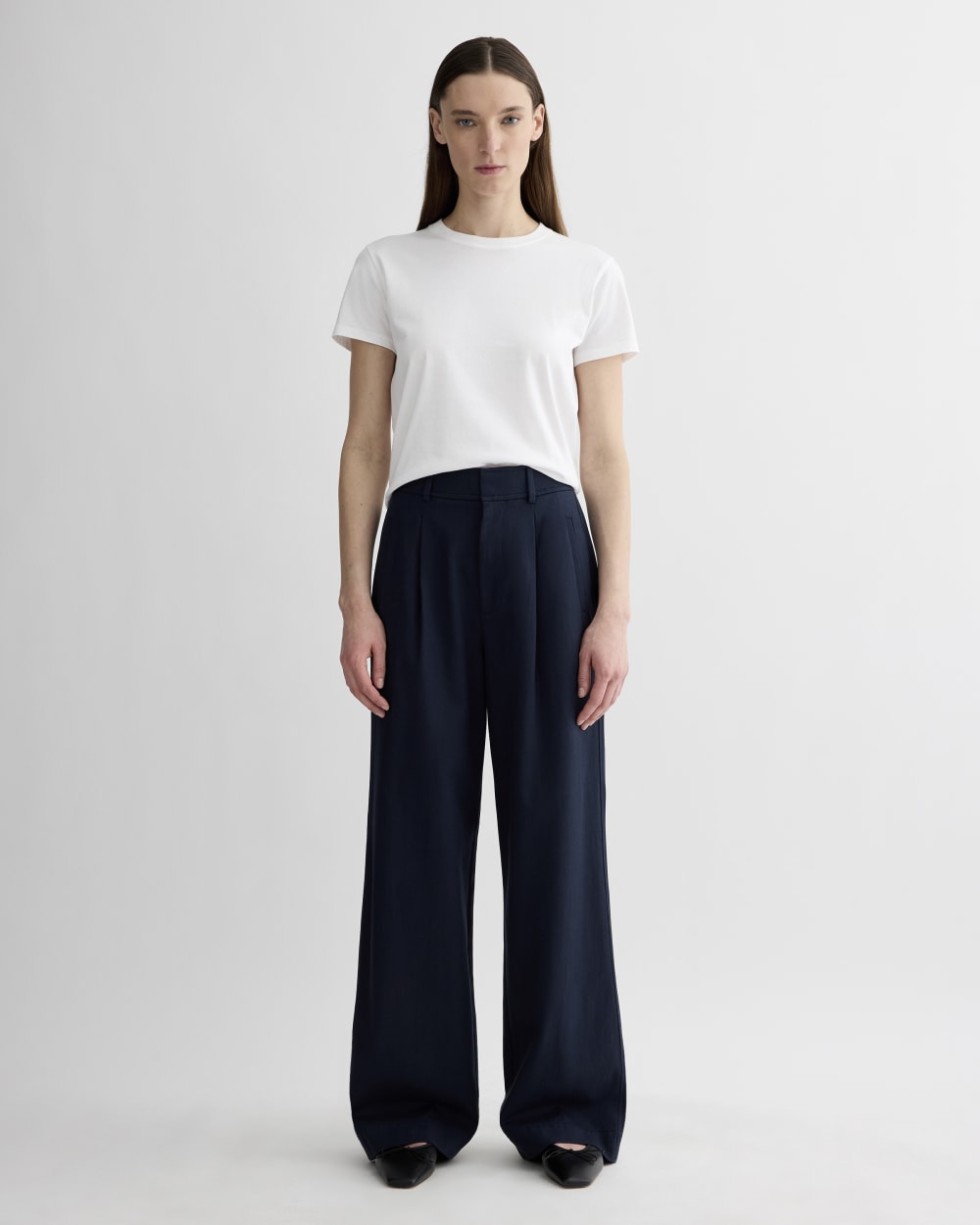 The Draper Pleated Pant in Buttersmooth | Navy | 30
