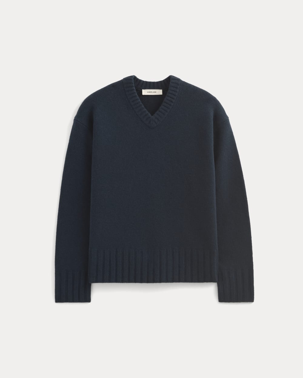womens-v-neck-sweater-extrafine-merino-navy | alt