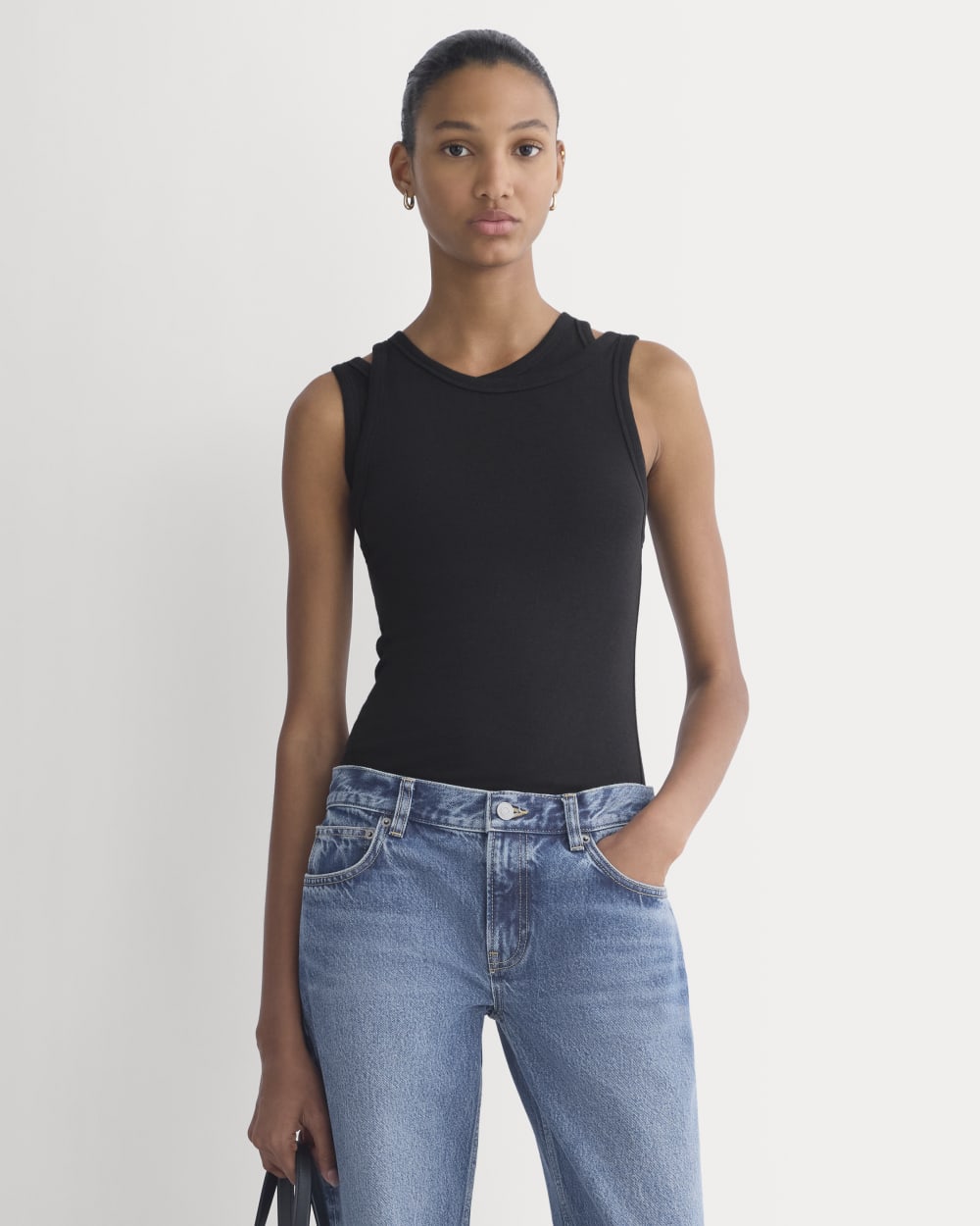womens-tissue-layered-tank-black | primary