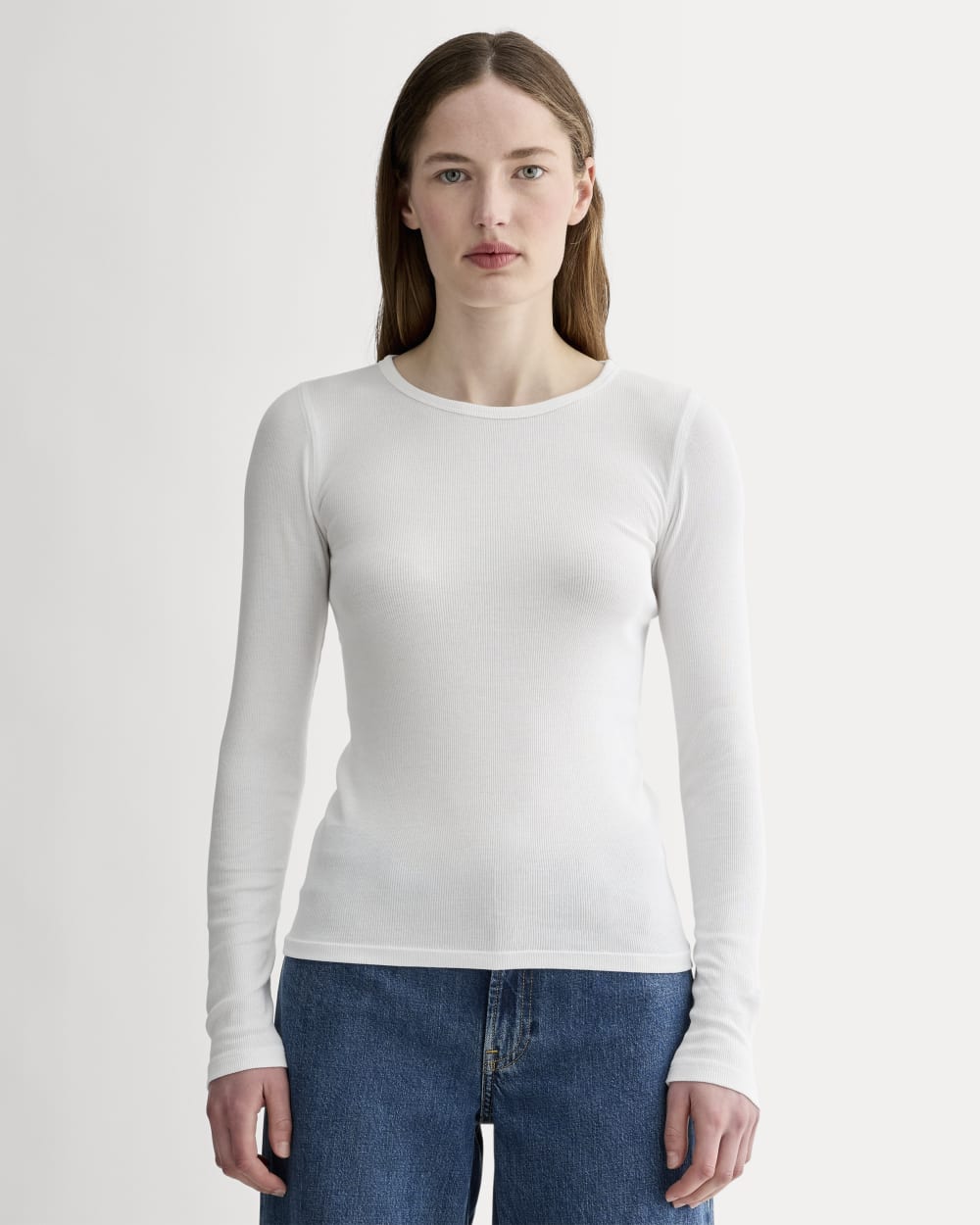 womens-supima-rib-long-sleeve-crew-white | primary