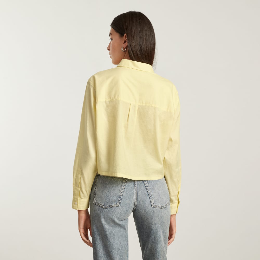 womens-silky-cttn-cropped-shirt-pastel-yellow | alt