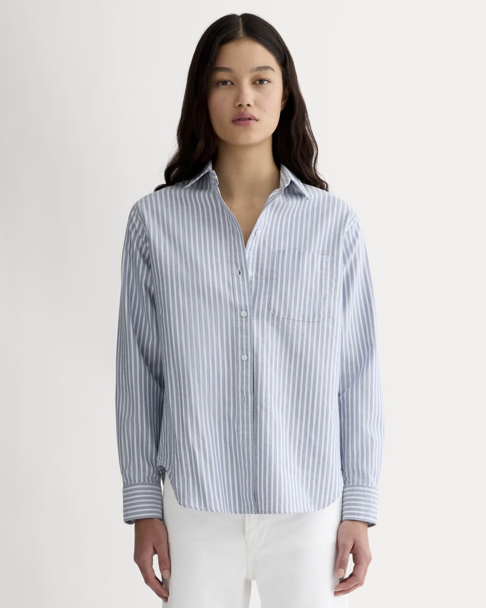 womens-relaxed-oxford-shirt-bone-mazarine-blue | primary