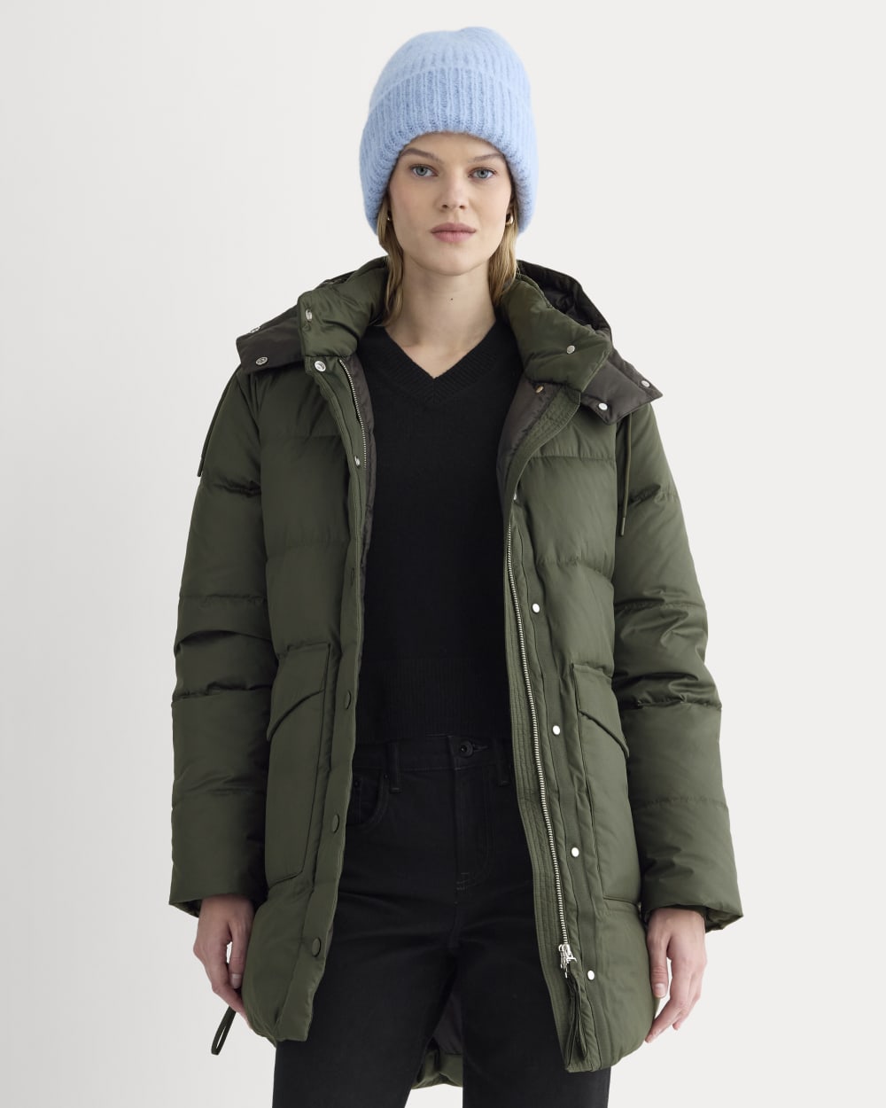 womens-the-everpuff-long-dark-green | primary