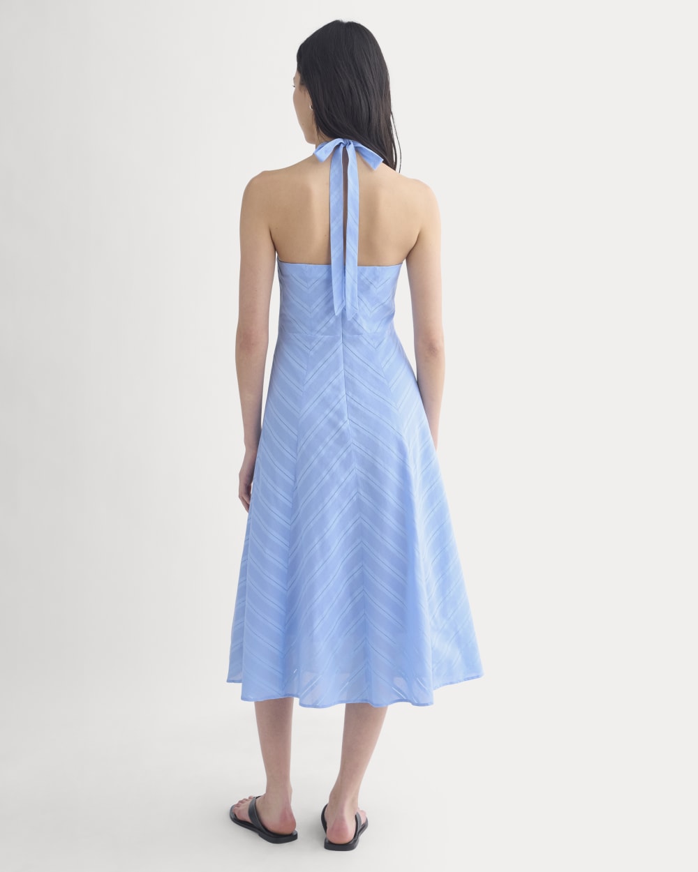 womens-textured-halter-midi-dress-open-air-blue