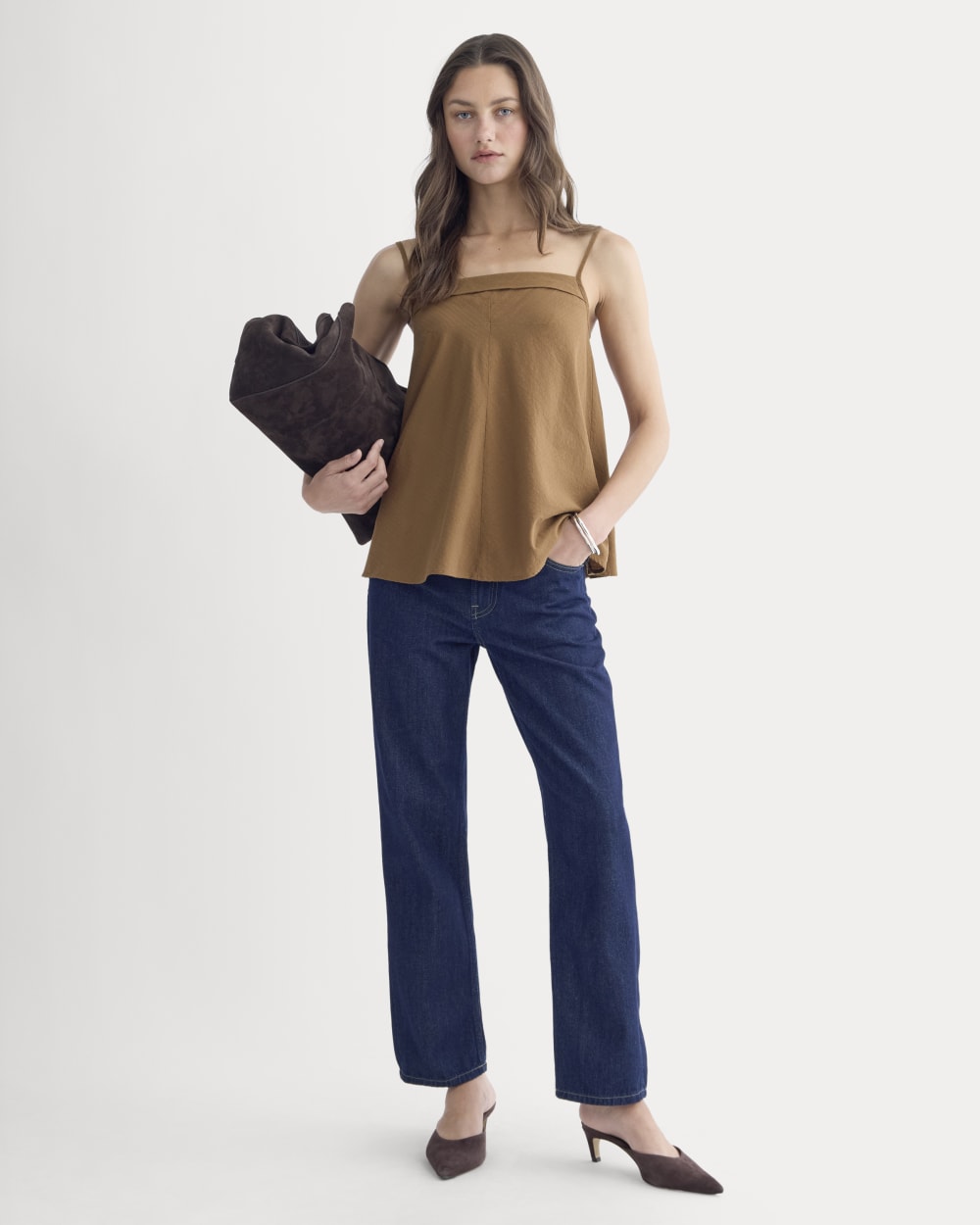 womens-flowy-gauze-cami-toffee