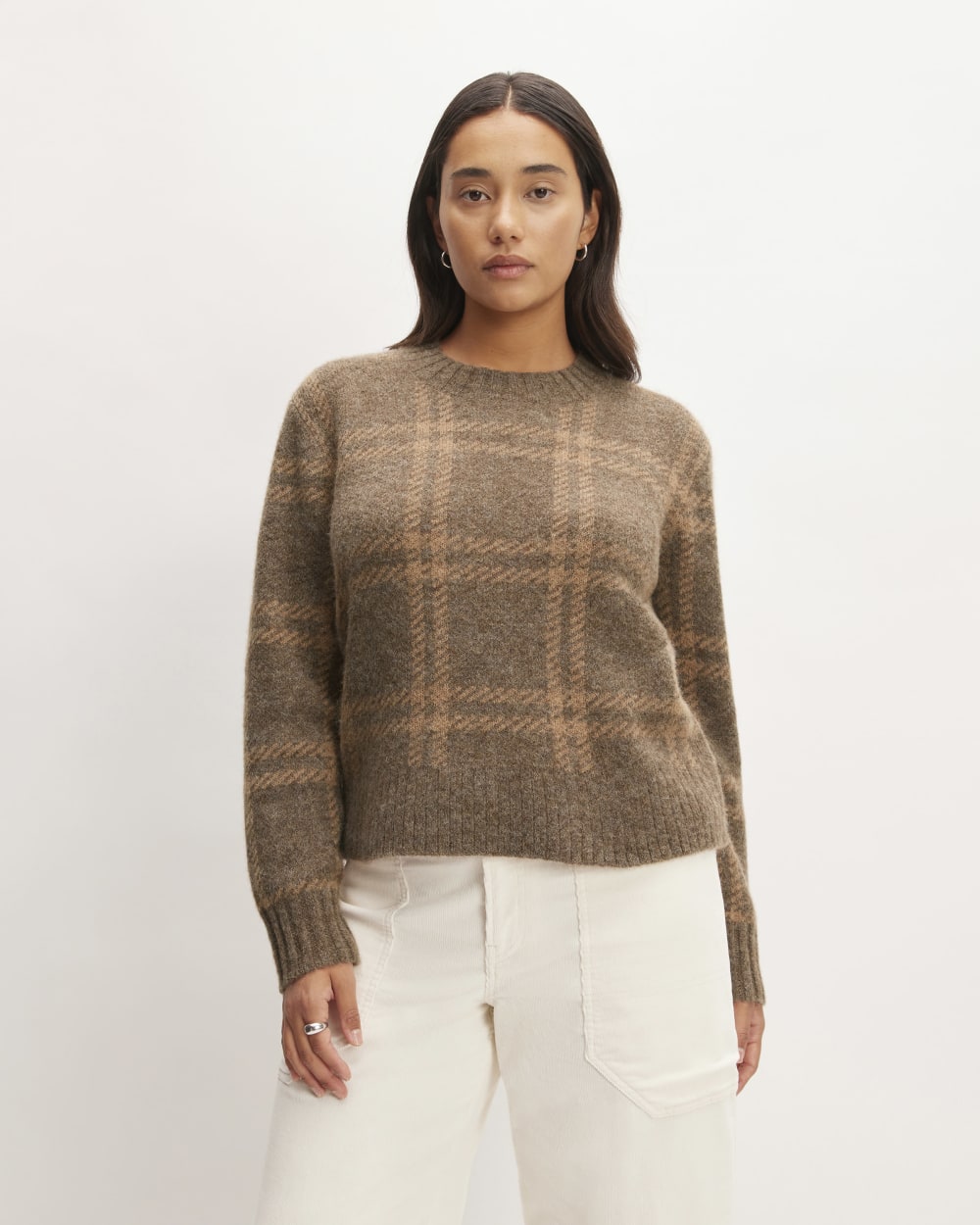 The Alpaca Cropped Crewneck Sweater | Cocoa / Tiger's Eye – Everlane