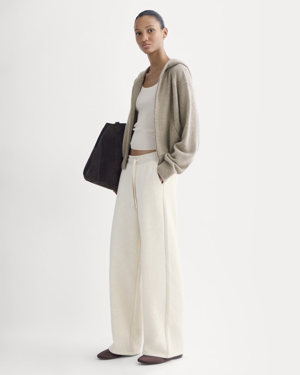womens-luxe-fleece-wide-leg-sweatpant-heathered-oat | primary