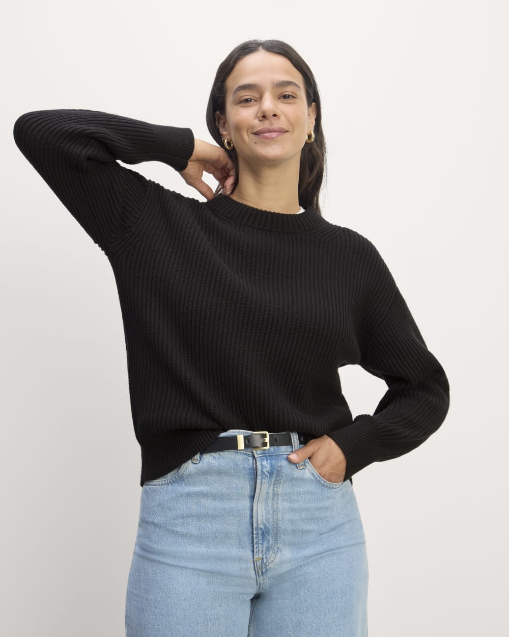 The Cocoon Crew in Everyday Cotton | Black – Everlane