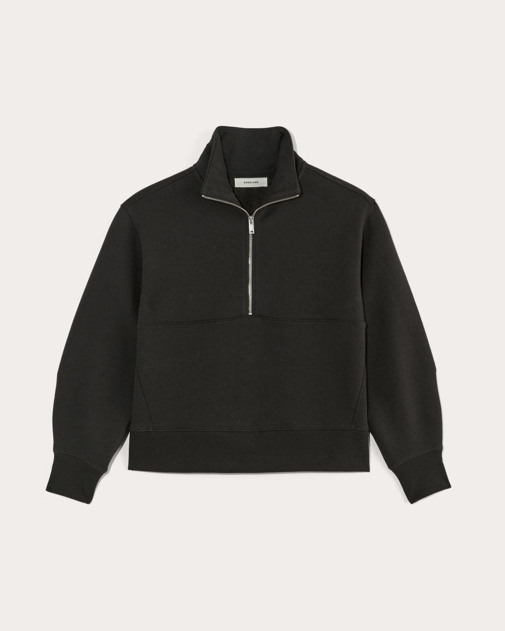 womens-laid-back-fleece-half-zip-sweatshirt-black | alt