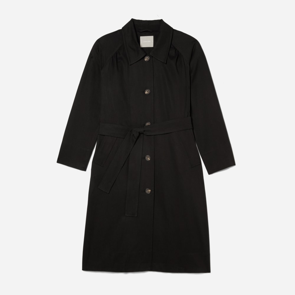 womens-gathered-mac-trench-black | alt