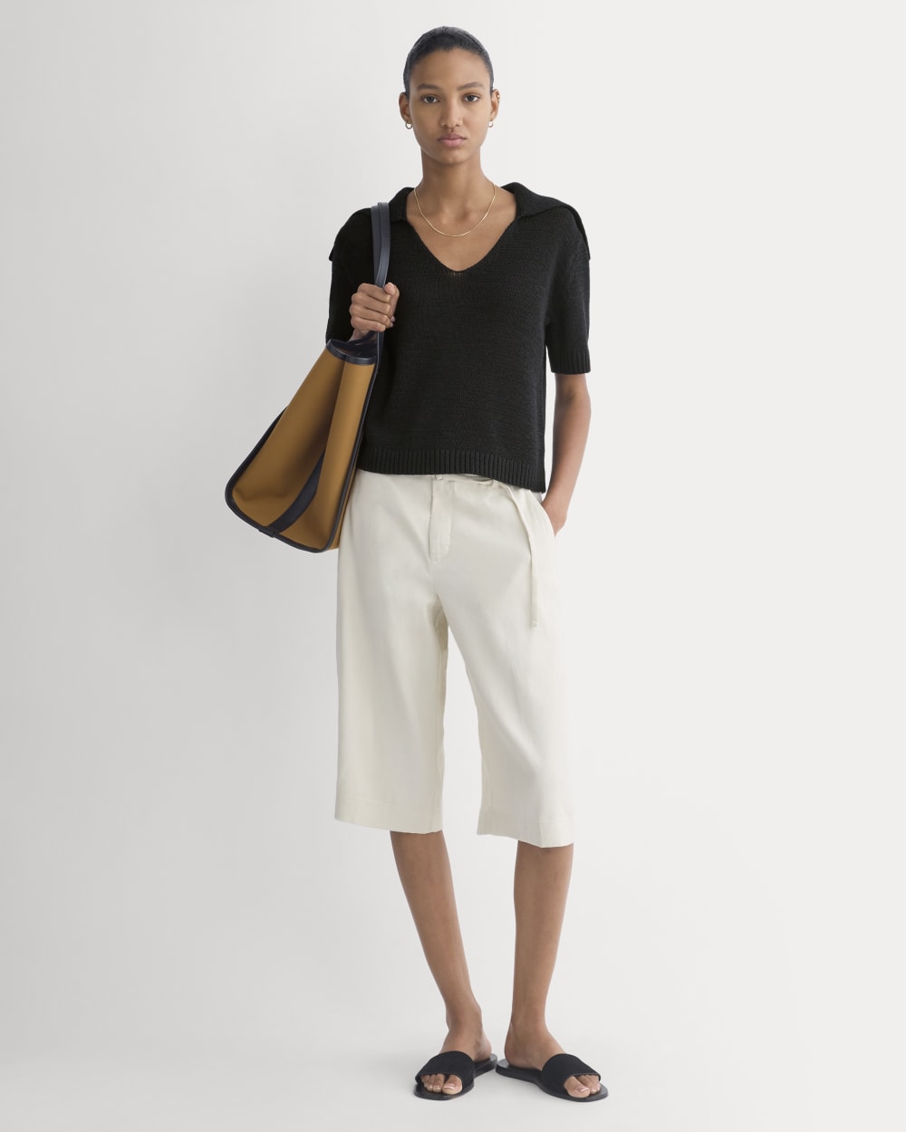 womens-open-collar-polo-black