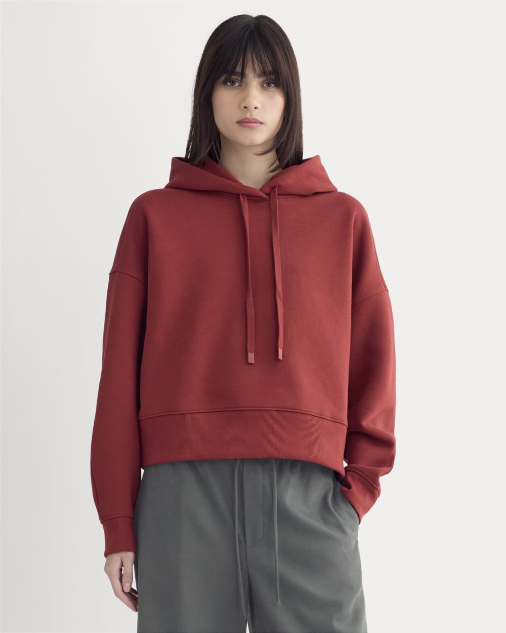 womens-cropped-luxe-fleece-hoodie-merlot | primary
