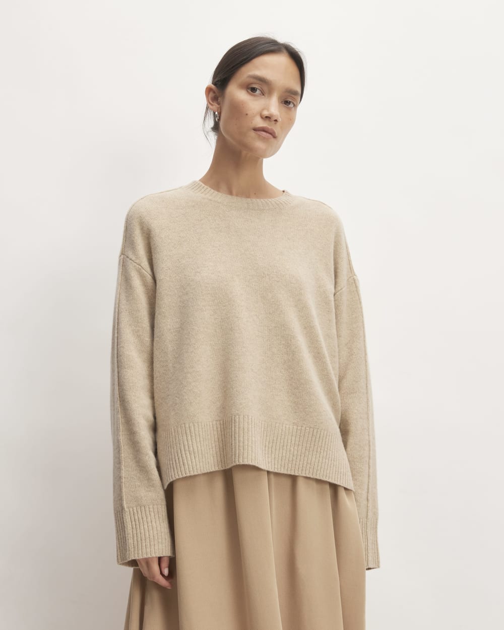 womens-merino-wool-crewneck-sweater-camel-oat | primary