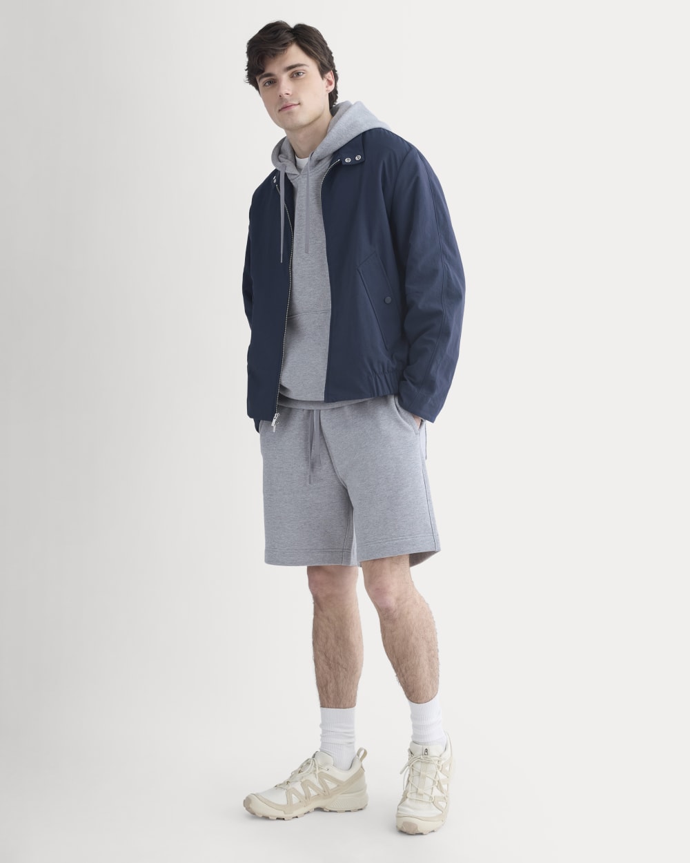 mens-luxe-fleece-easy-short-vintage-heather-grey | primary