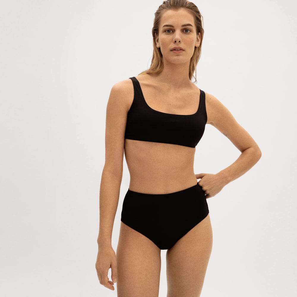 The Square-Neck Bikini Top Black – Everlane