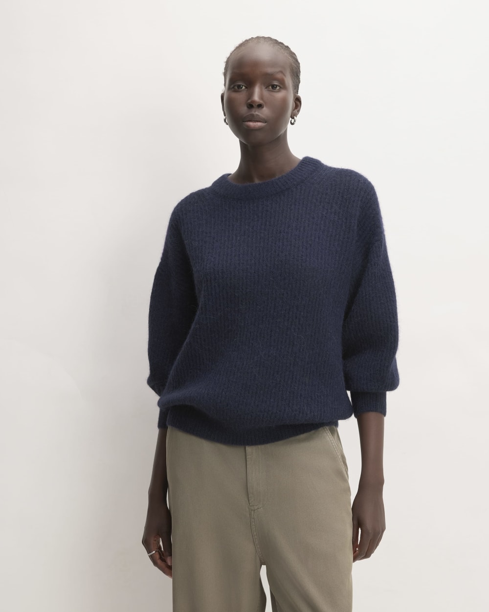 The Cocoon Crew in Alpaca | Warm Navy – Everlane