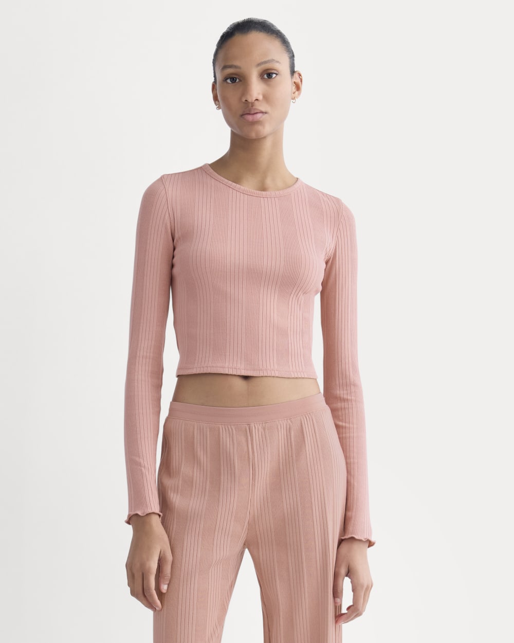 womens-lounge-rib-cropped-shirt-ash-rose | primary