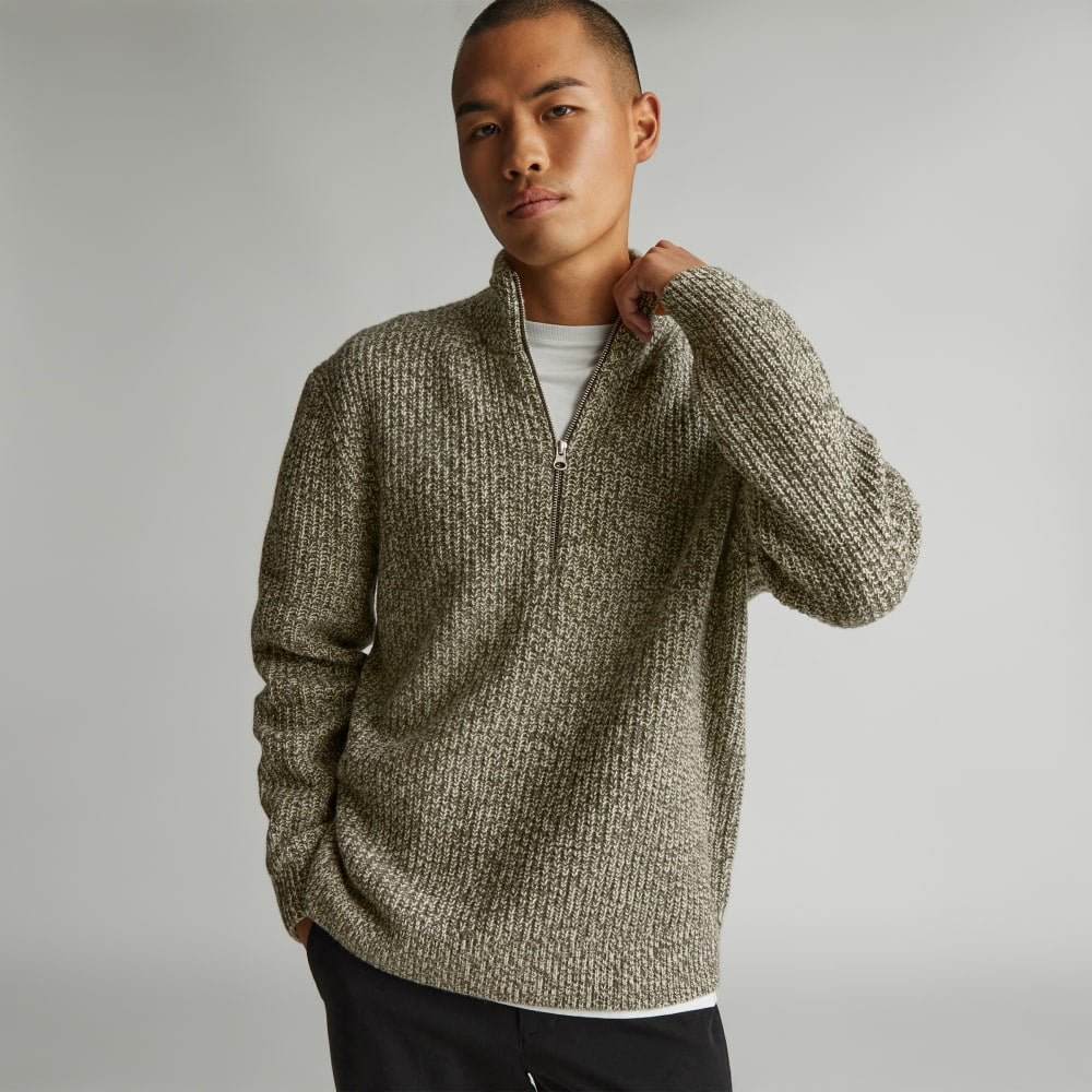 mens-felted-merino-half-zip-sweater-seafoam-green-kambaba | primary
