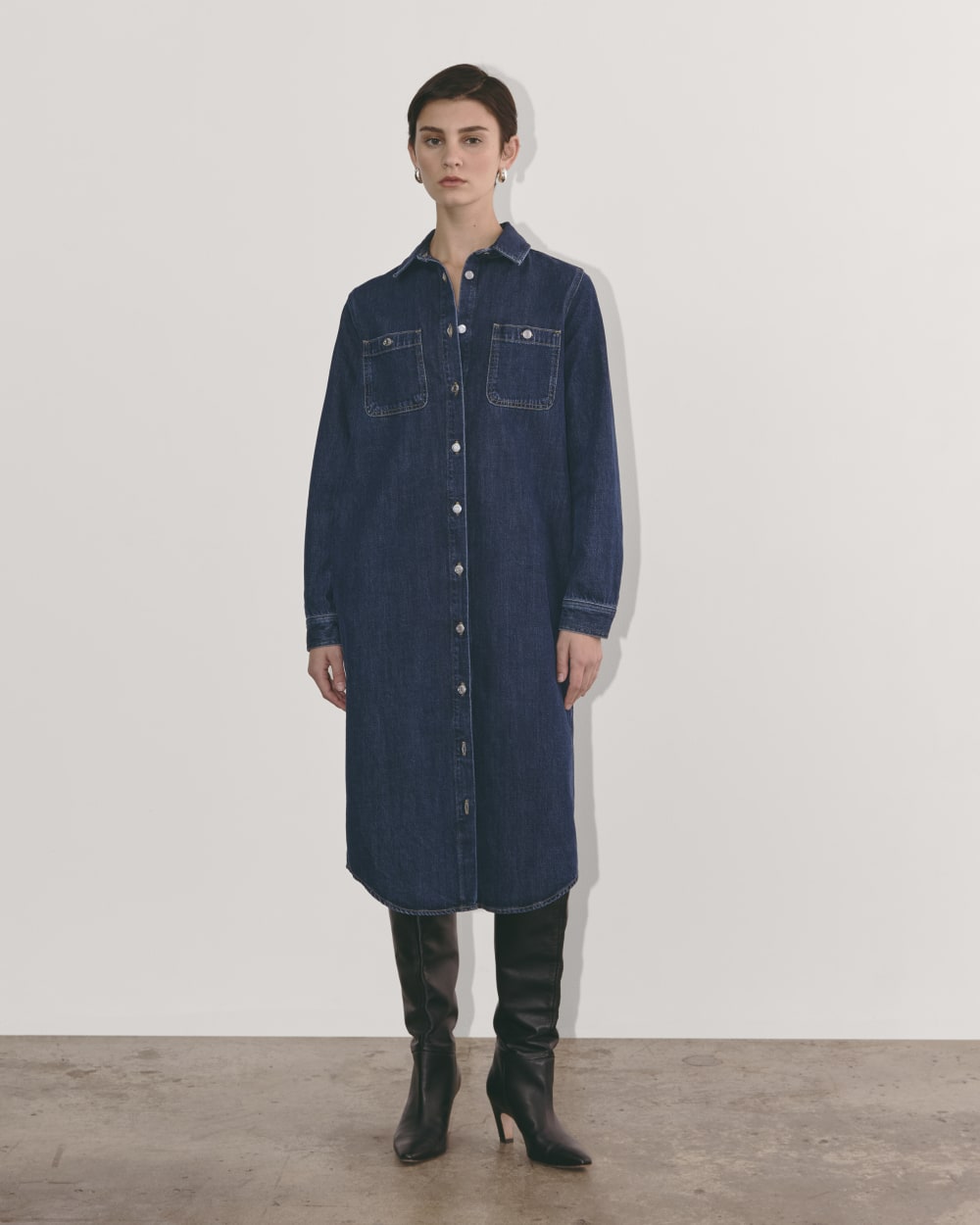 Everlane Denim Shirtdress in Indigo, Size XXS Everlane Denim Shirtdress in Indigo, Size XXS