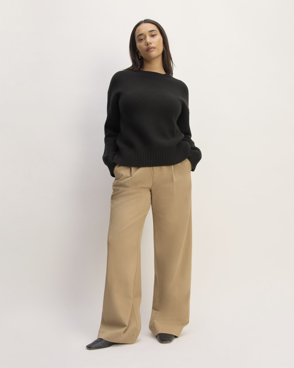 womens-cotton-honeycomb-square-crew-black