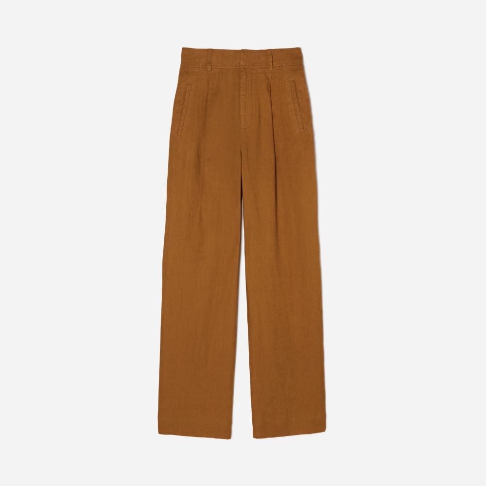 womens-linen-way-high-drape-pant-tawny-brown | alt