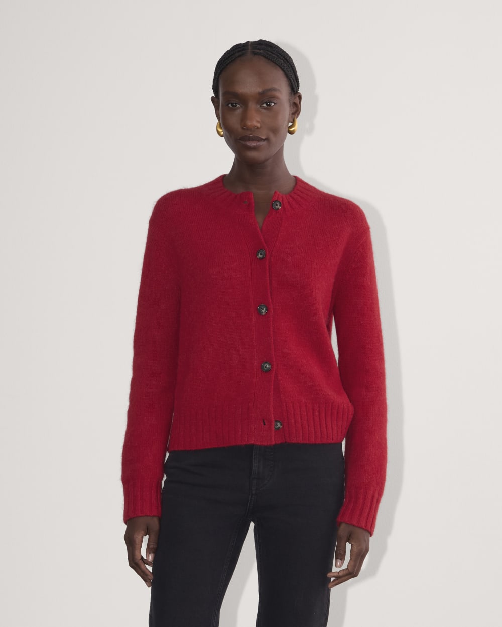The Crew Cardigan in Alpaca | Berry Red – Everlane