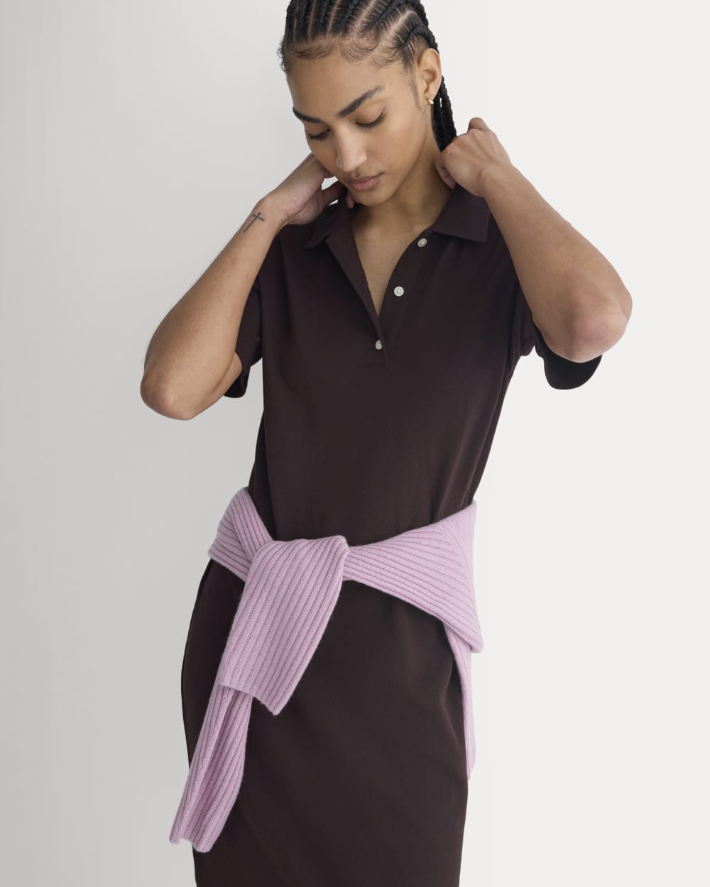 womens-pique-polo-short-sleeve-dress-dark-chocolate
