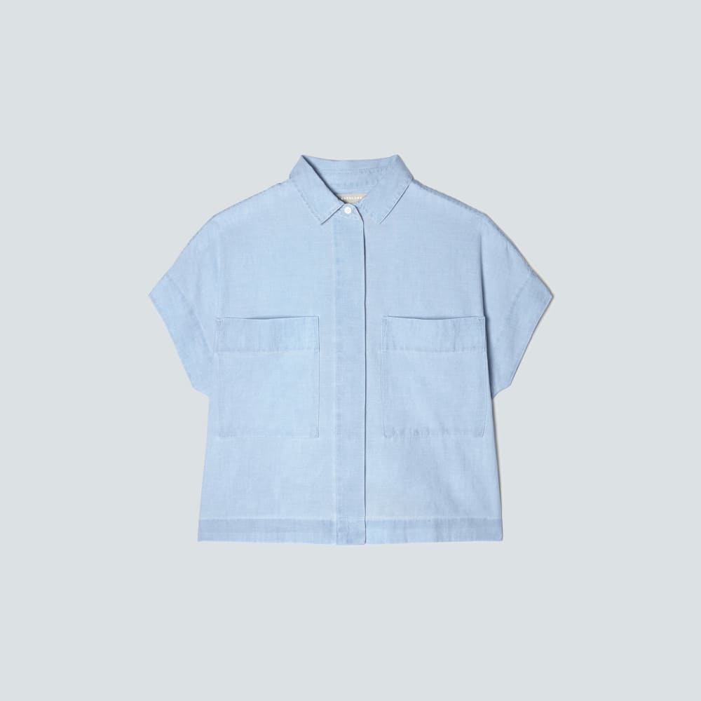 womens-rechambray-box-shirt-icy-blue | alt