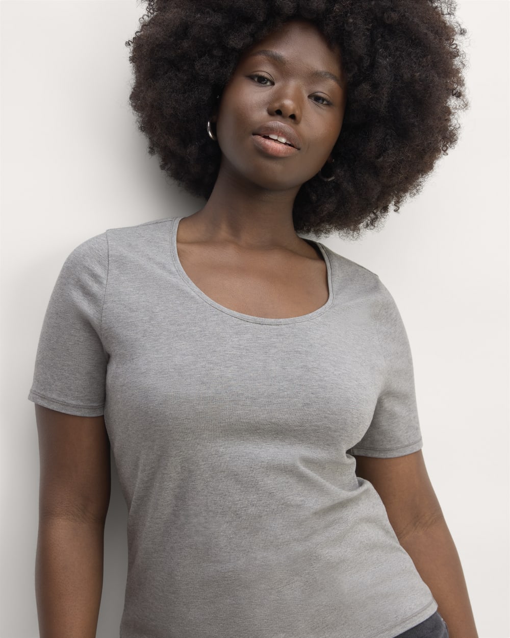 The Form Scoop-Neck Tee | Mid Heather Grey Everlane The Form Scoop-Neck Tee | Mid Heather Grey Everlane