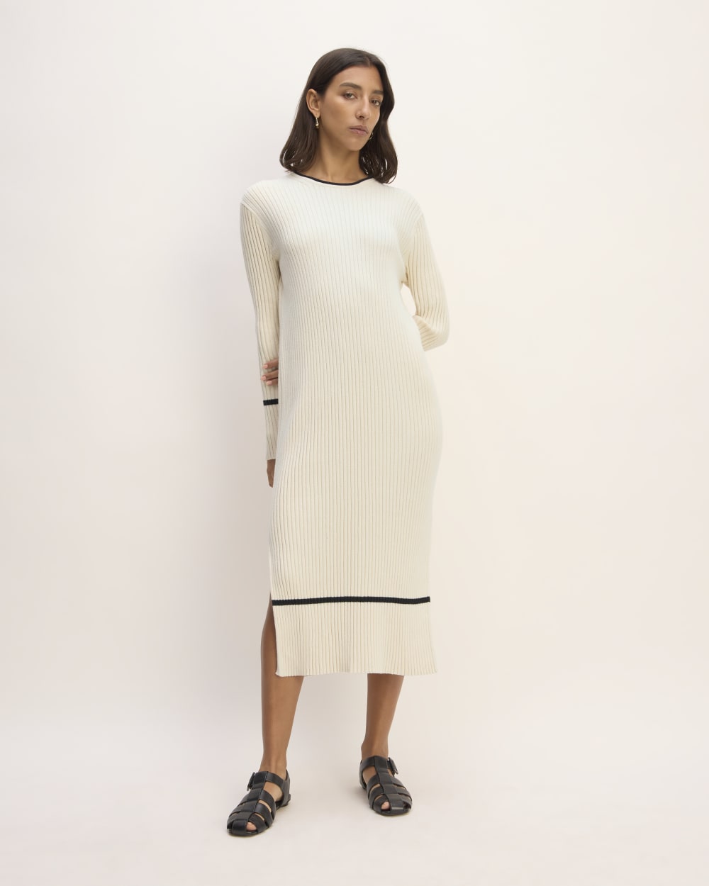 womens-cotton-wide-rib-midi-dress-canvas | primary