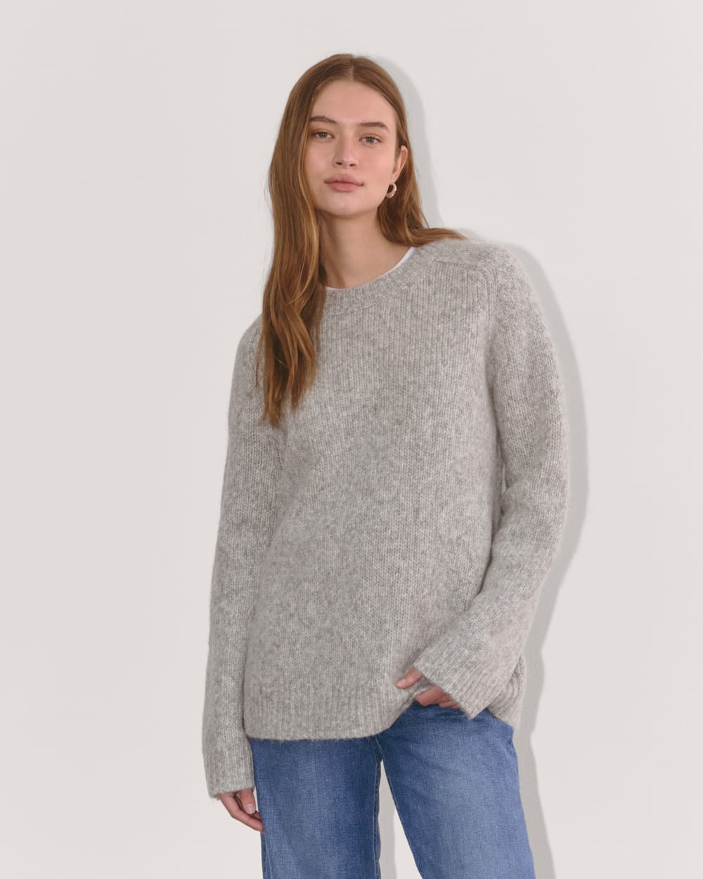 The Relaxed Crew in Cloud | Heather Grey – Everlane
