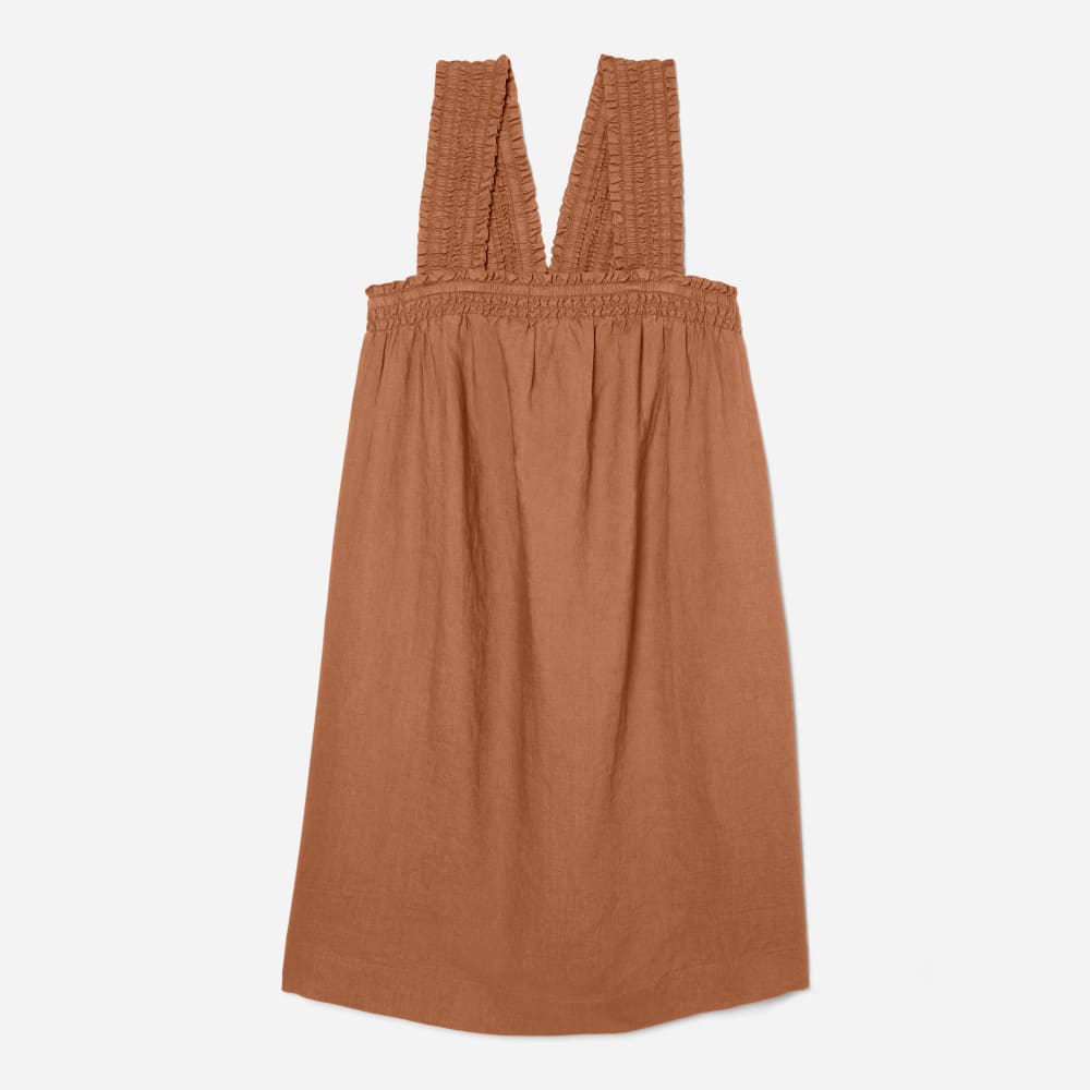 The Smocked Linen Dress | Tawny Brown Everlane The Smocked Linen Dress | Tawny Brown Everlane