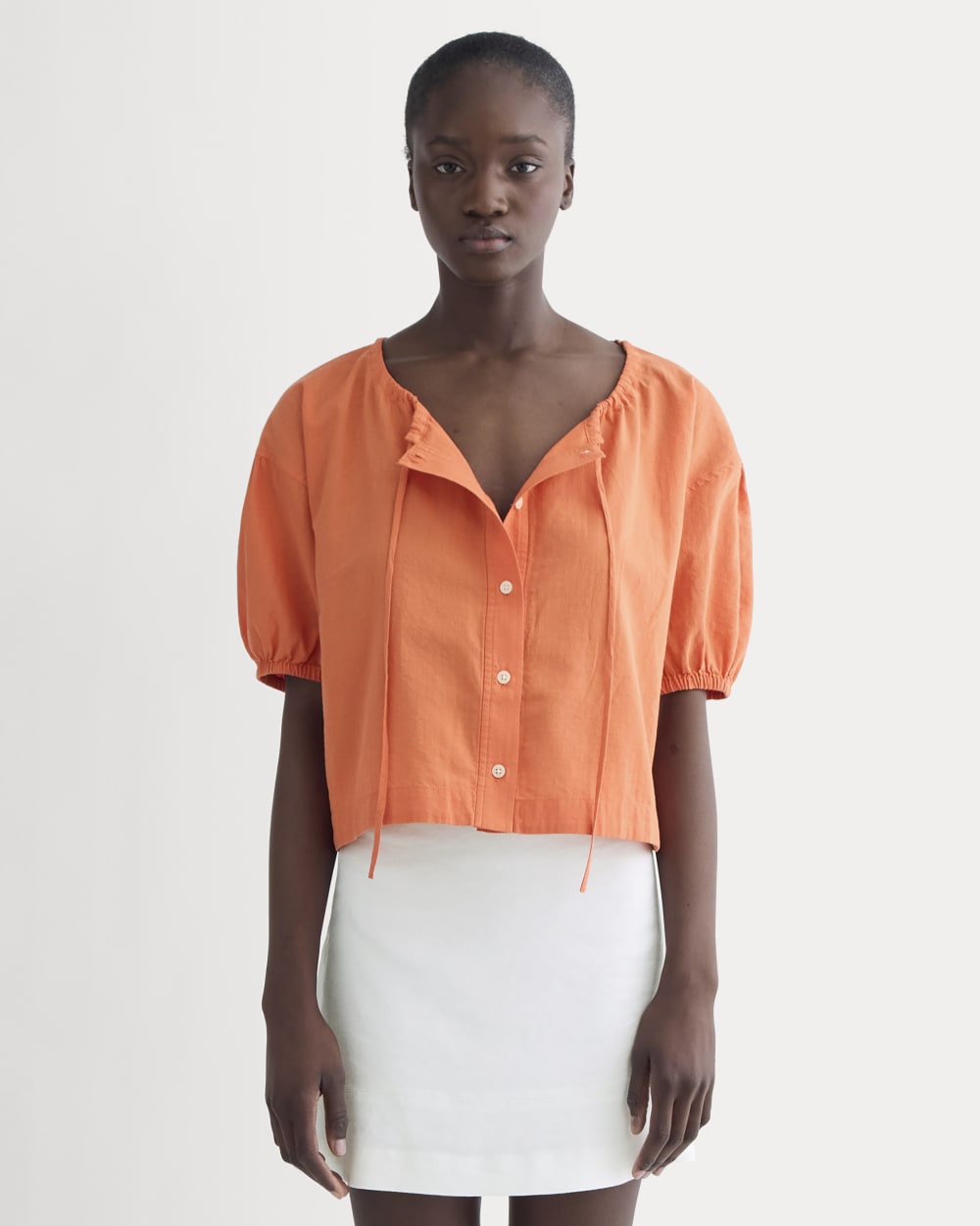 The Gauze Button-Up | Soft Orange – Everlane