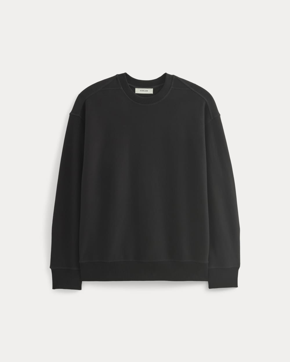 mens-twill-terry-jacquard-crew-black | alt