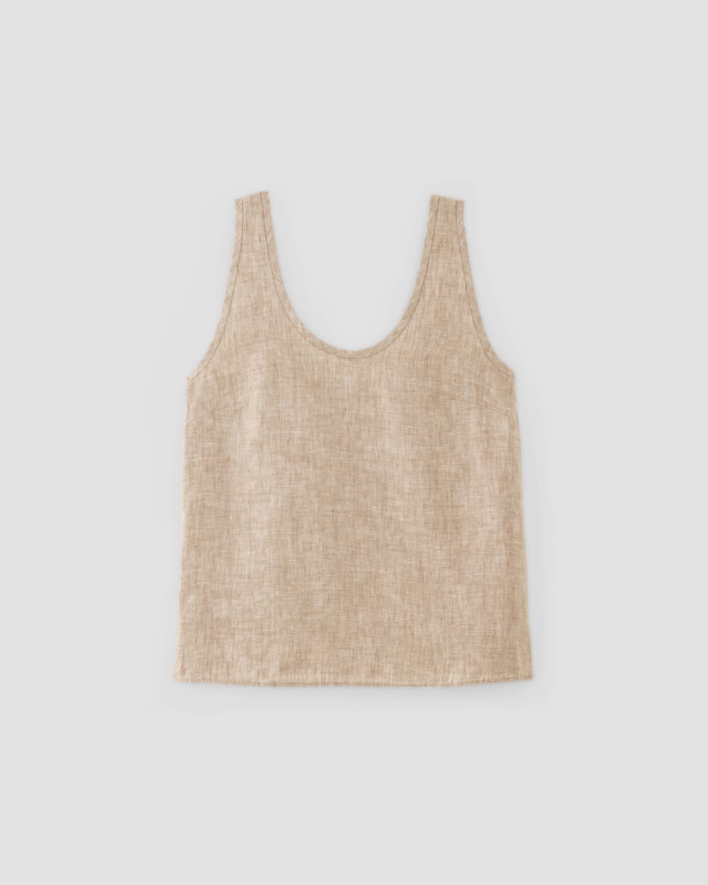 womens-linen-scoop-neck-tank-cornstalk-chambray | alt