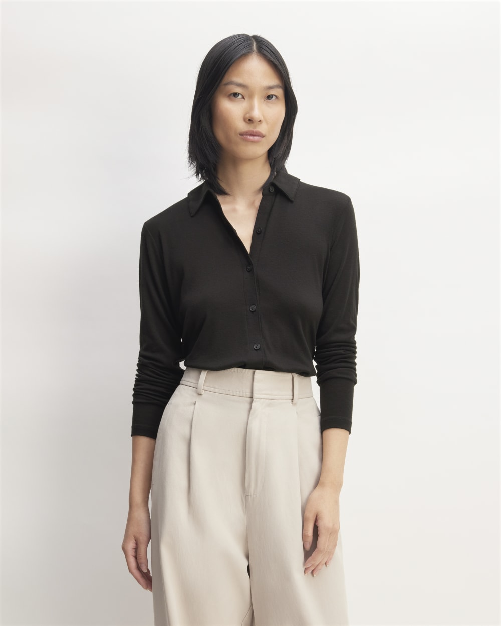 The Must-Have Shirt in Butterluxe | Black Everlane The Must-Have Shirt in Butterluxe | Black Everlane