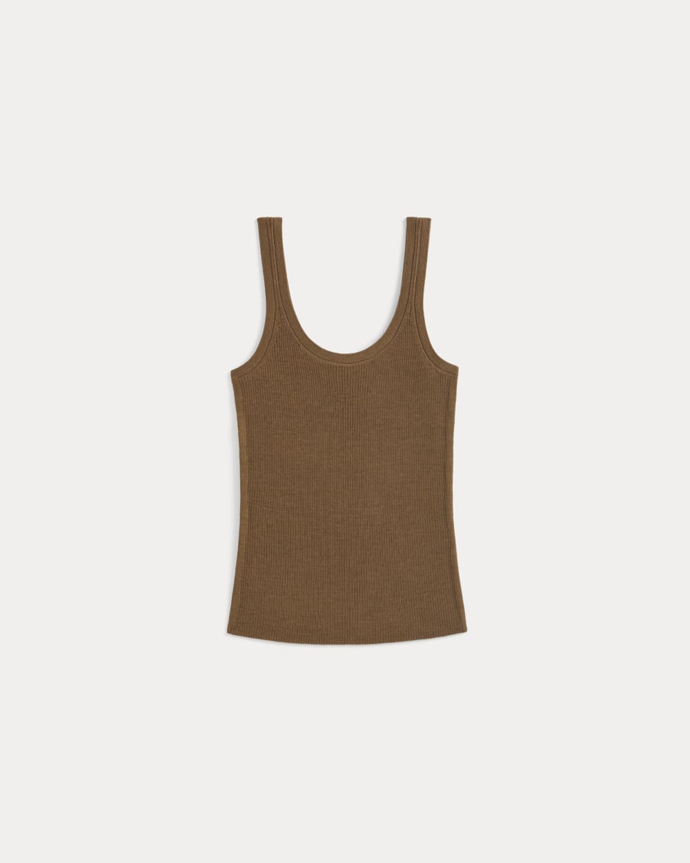 womens-light-ribbed-cami-in-soft-merino-heathered-toffee | alt