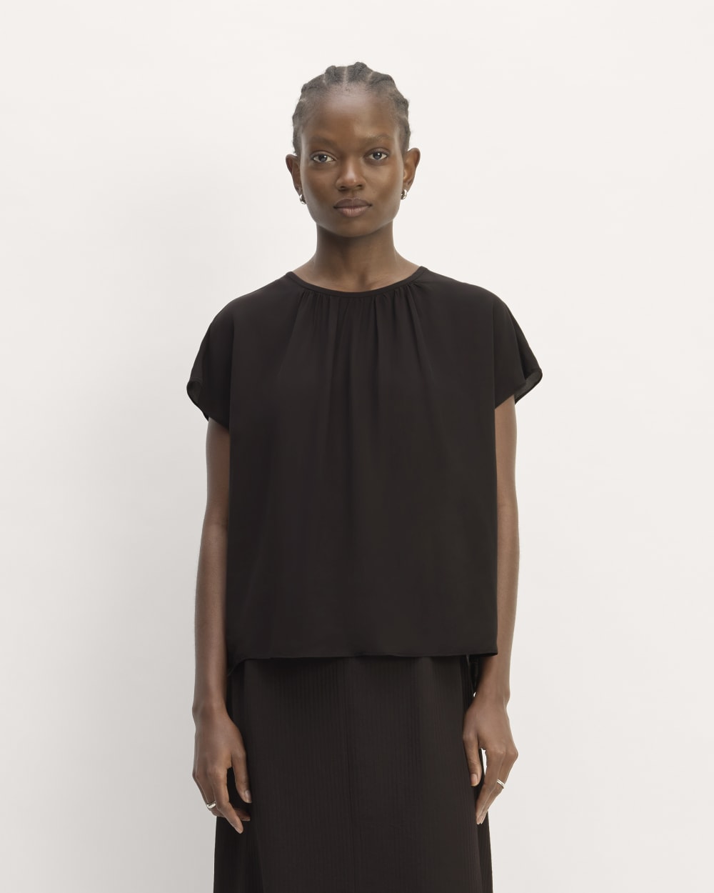 The Gathered Neck Top | Black – Everlane