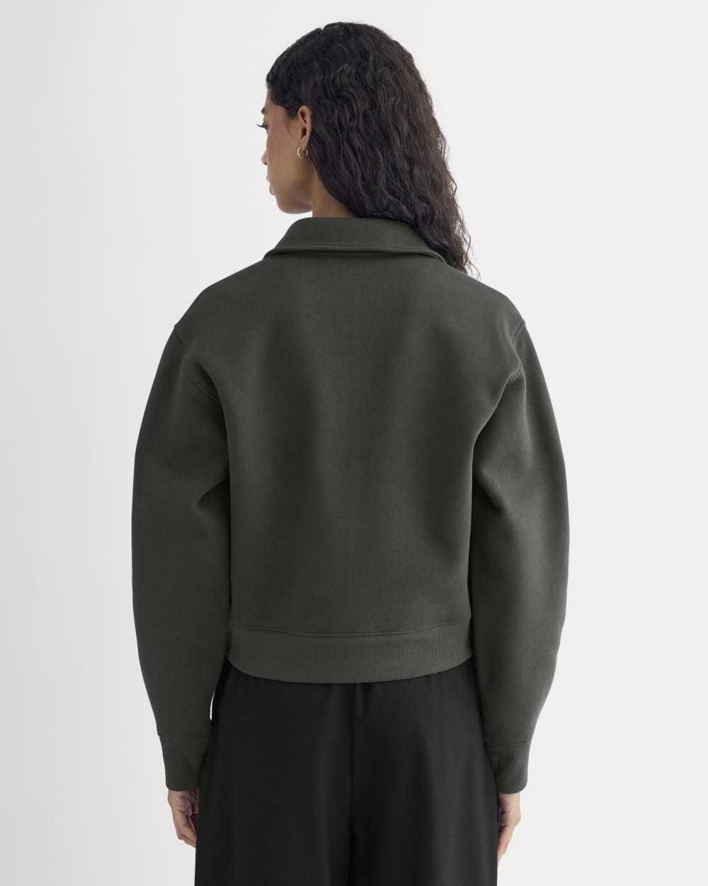 womens-luxe-fleece-zip-polo-washed-black