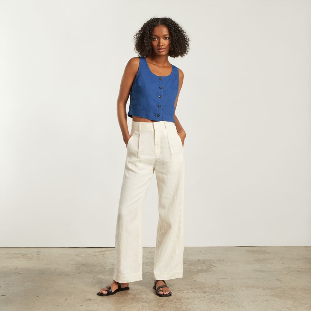 womens-linen-button-crop-tank-deep-blue