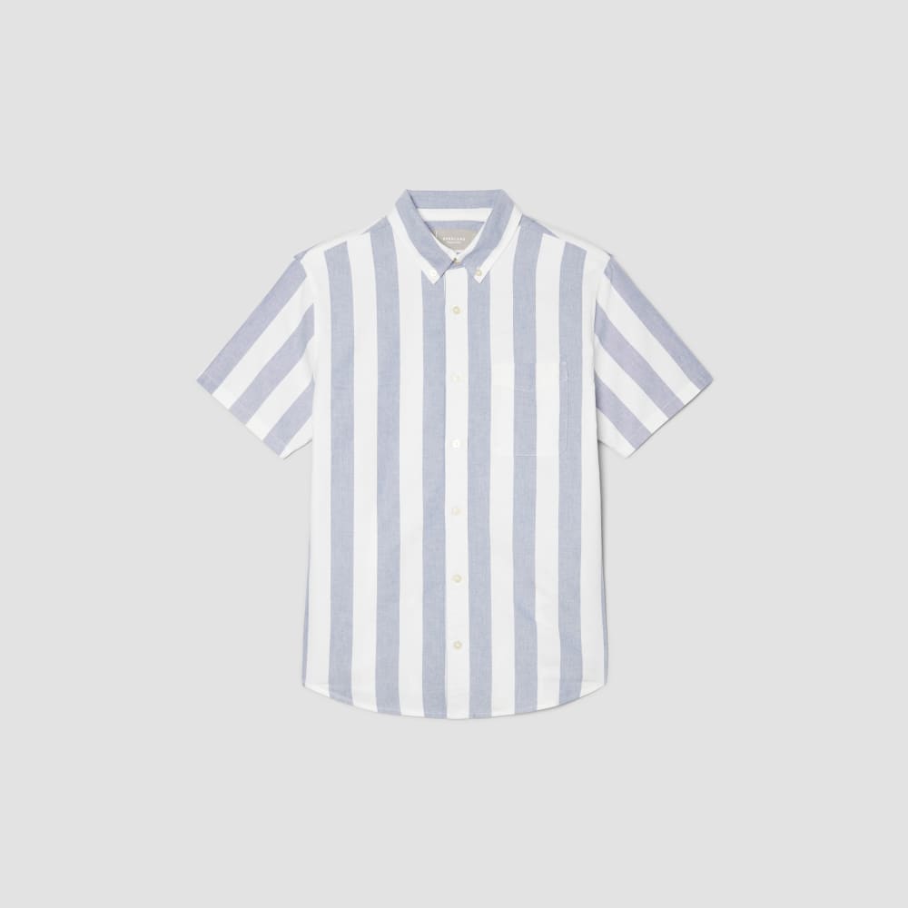mens-organic-short-sleeve-oxford-shirt-blue-bone | alt