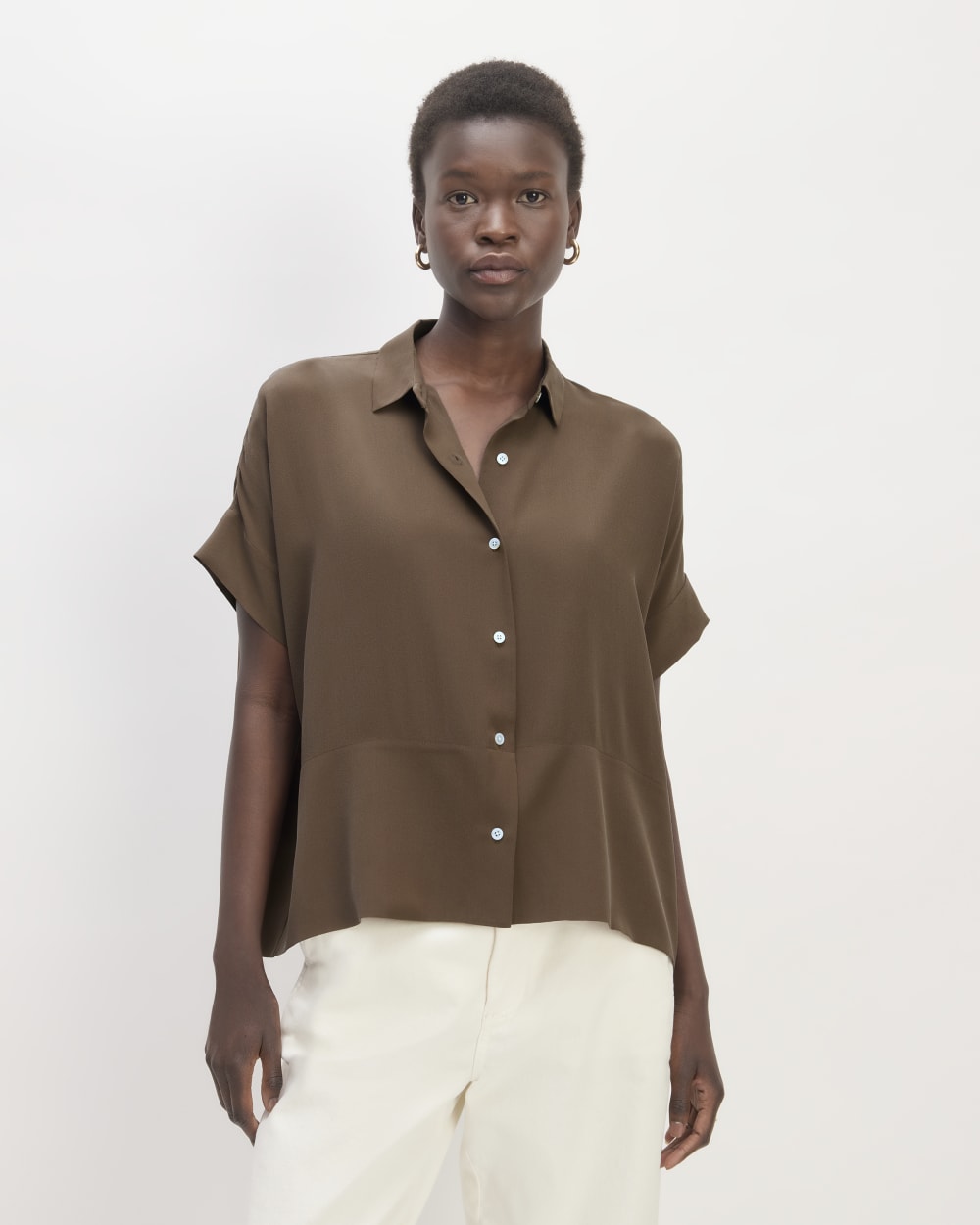 The Boxy Shirt in Washable Silk