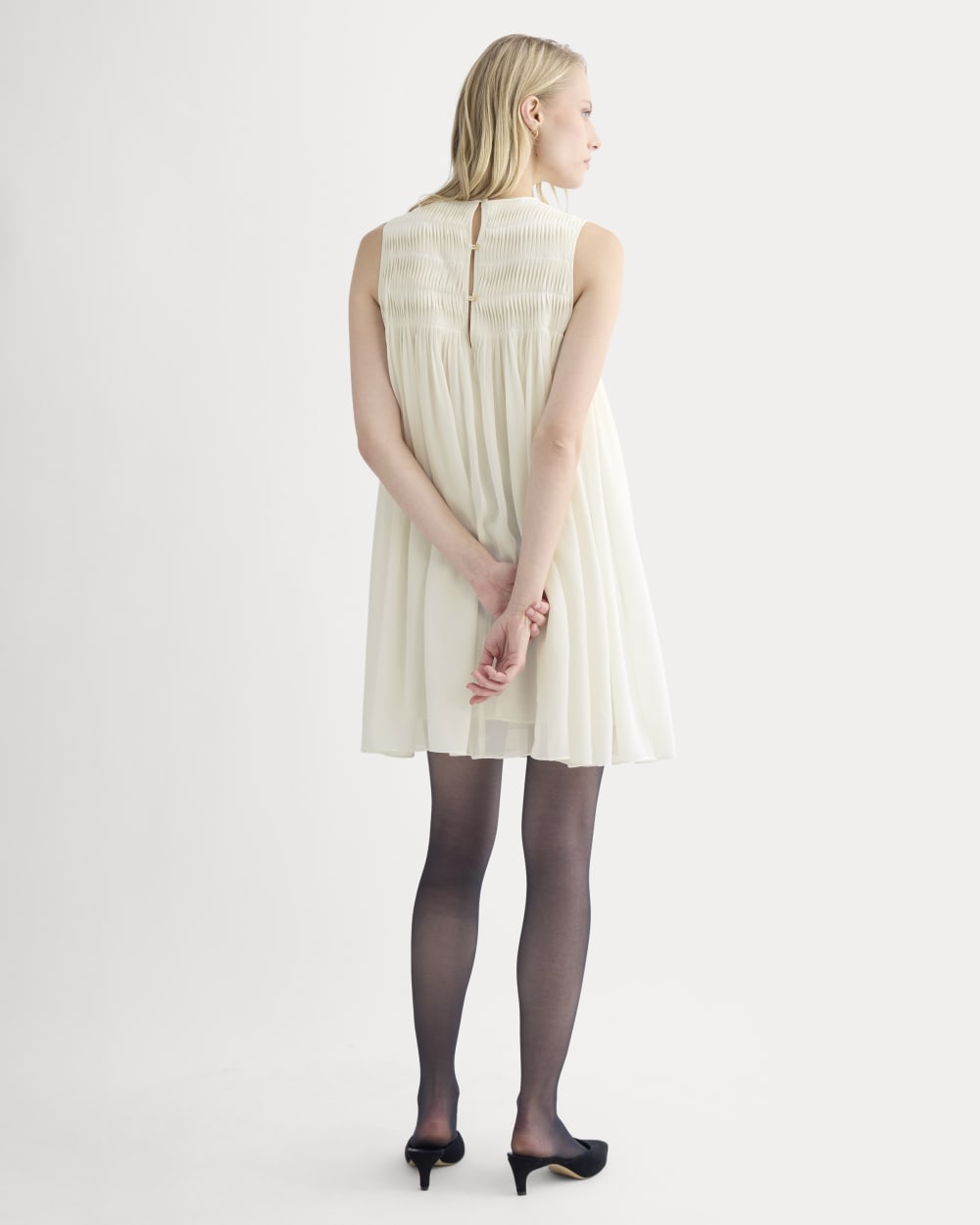 womens-twisted-pleated-mini-dress-silk-bone