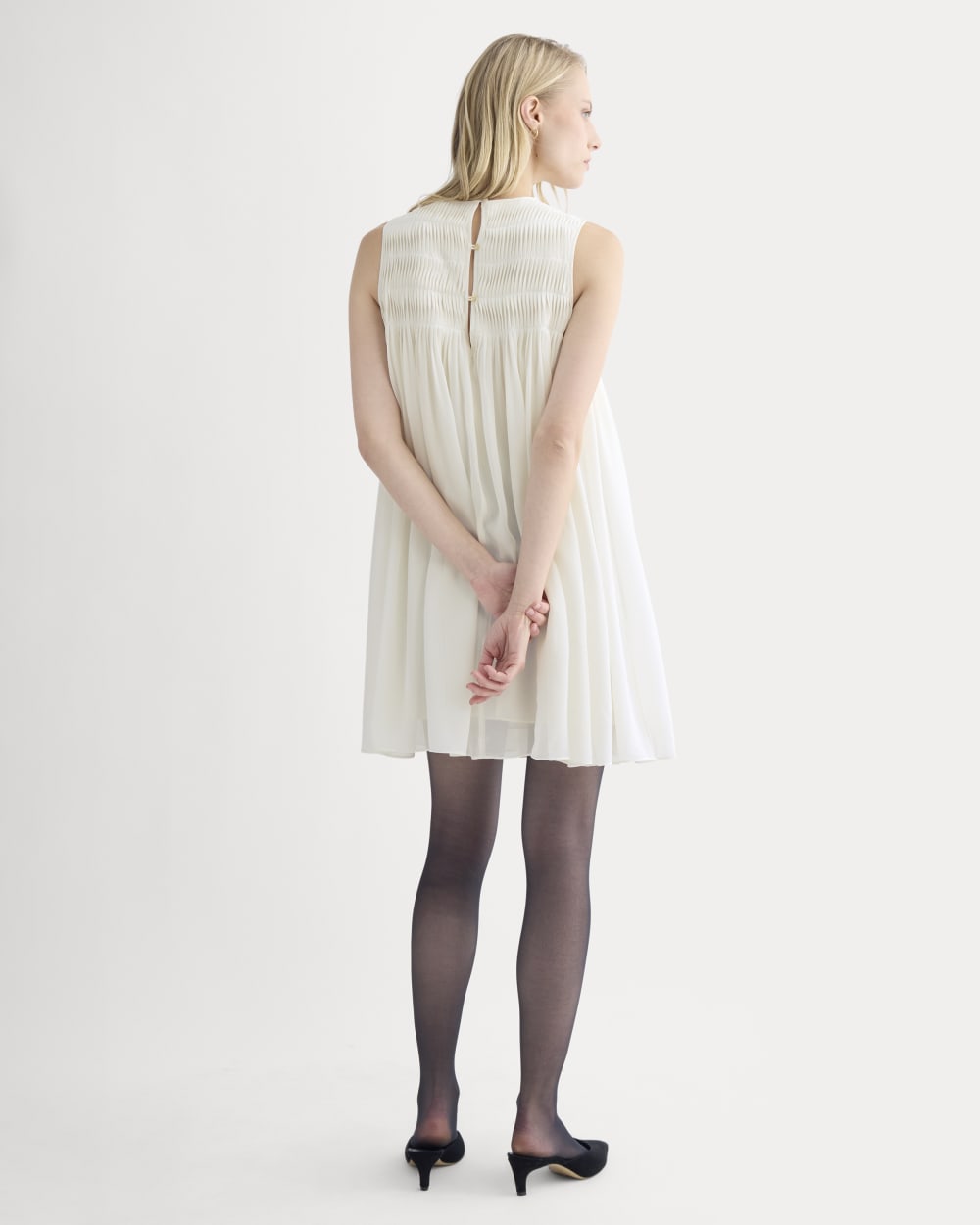 womens-twisted-pleated-mini-dress-silk-bone