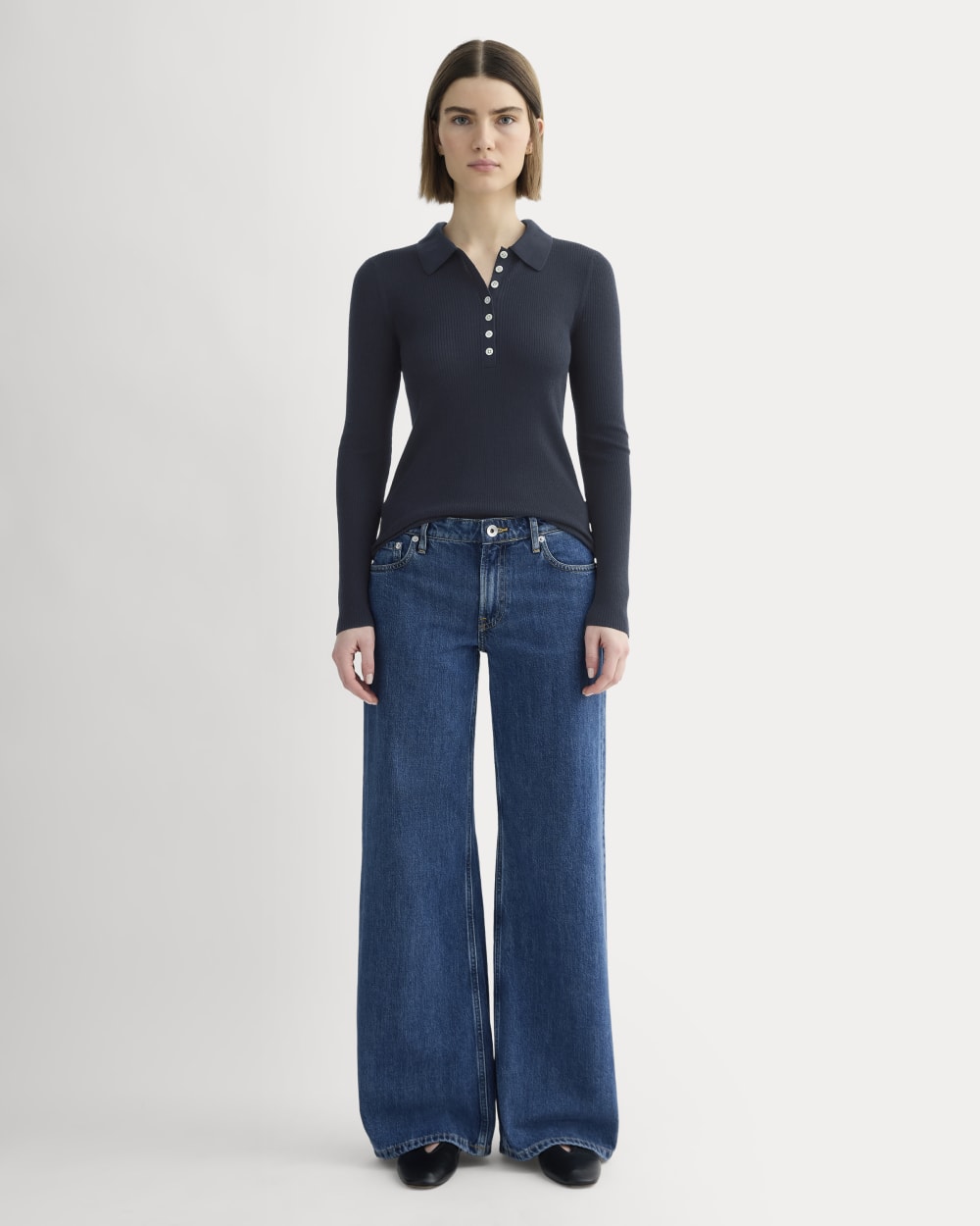 womens-ultrasoft-merino-ribbed-polo-navy